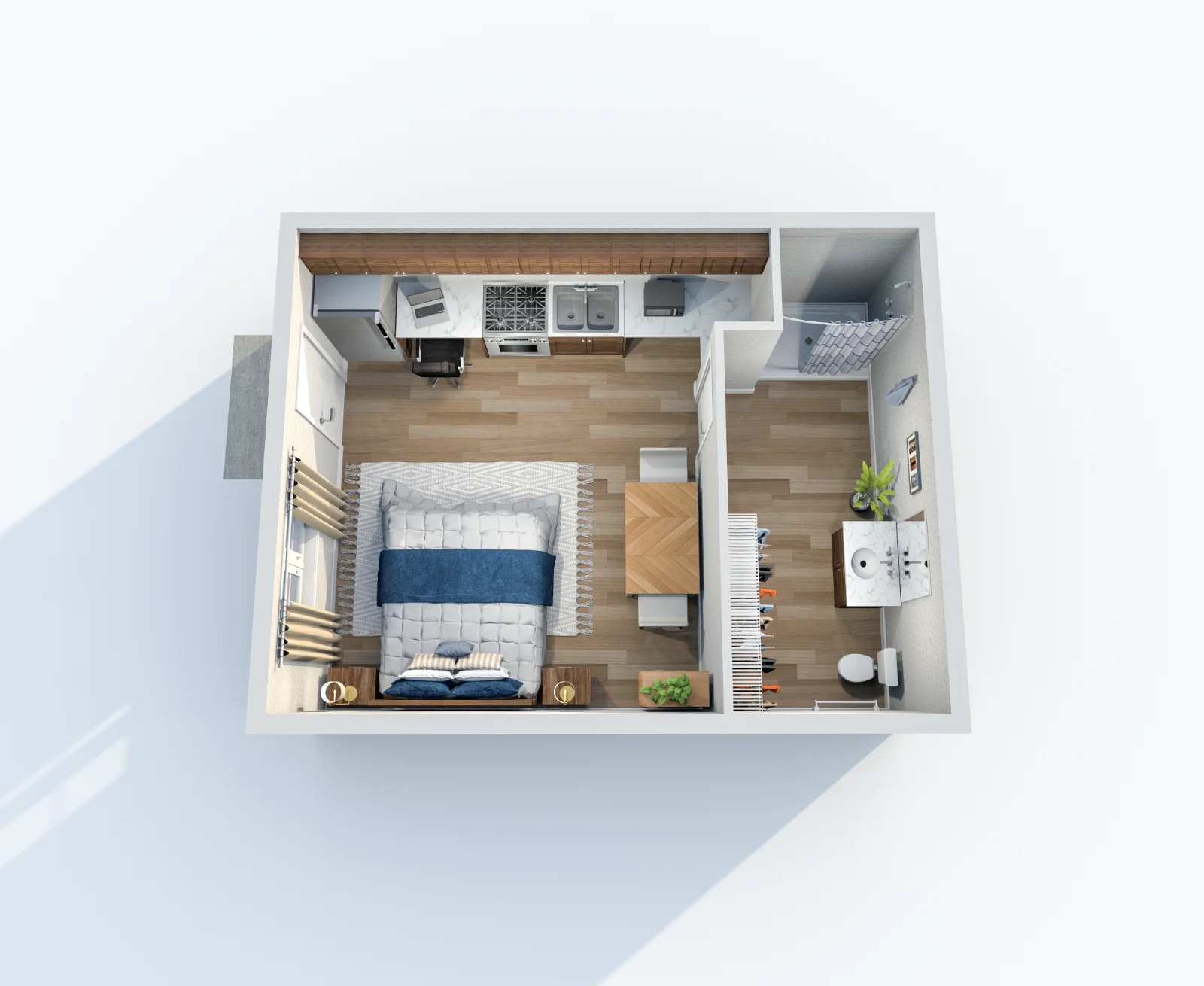 Residence at Tolleson — floor plan, Studio · Accessible