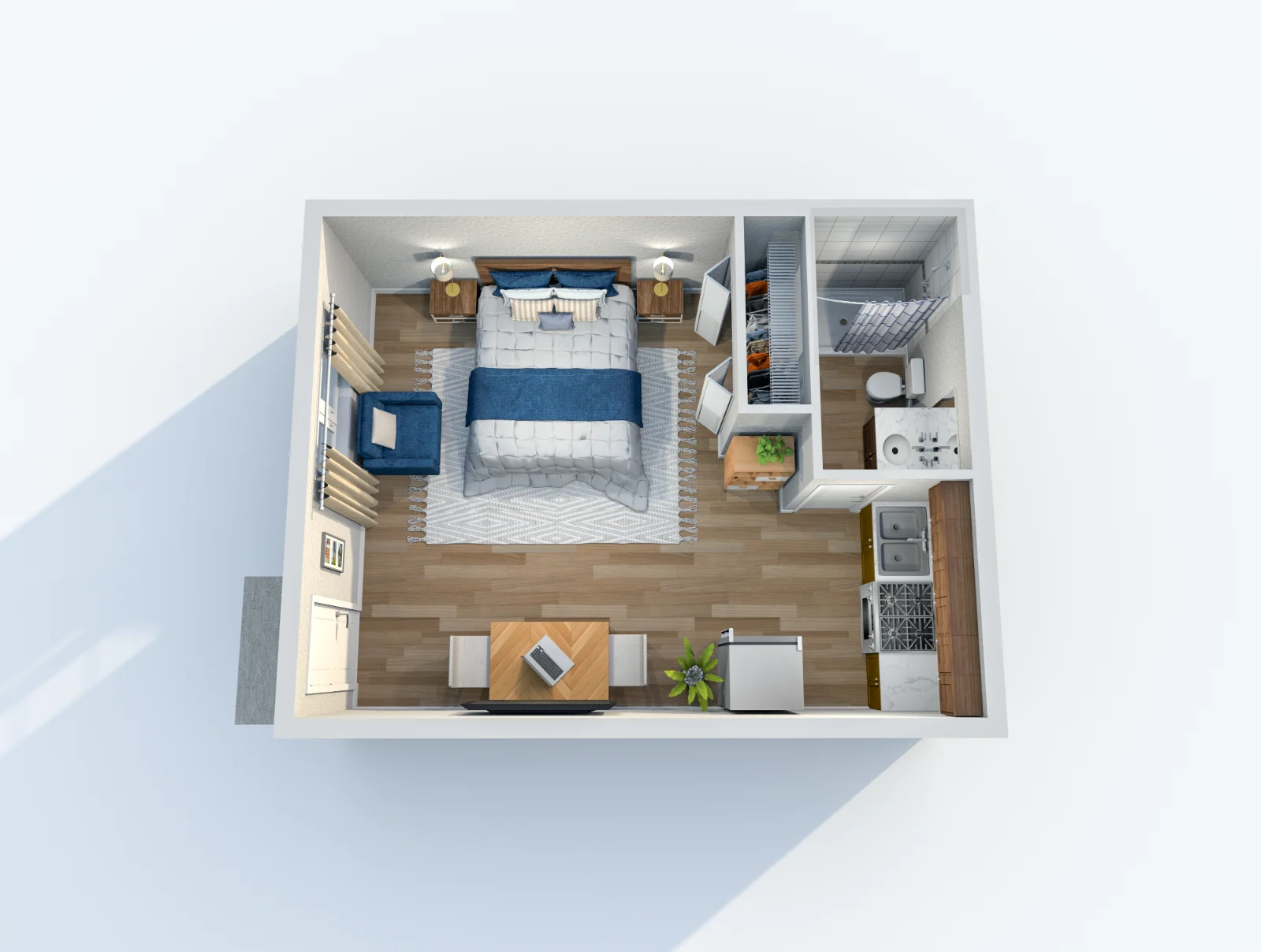 Residence at Tolleson — floor plan, Studio