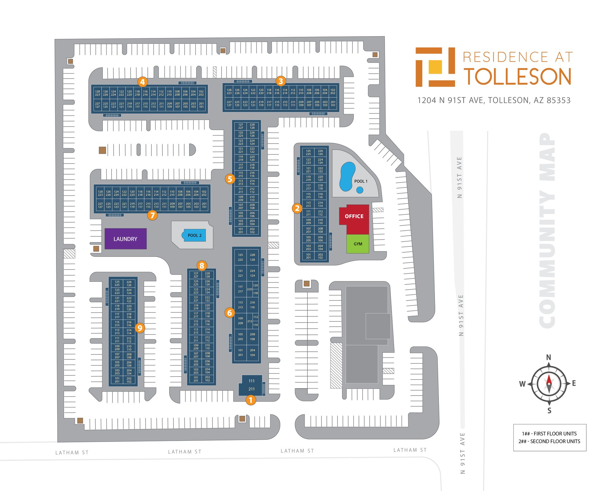 Community site map — Residence at Tolleson